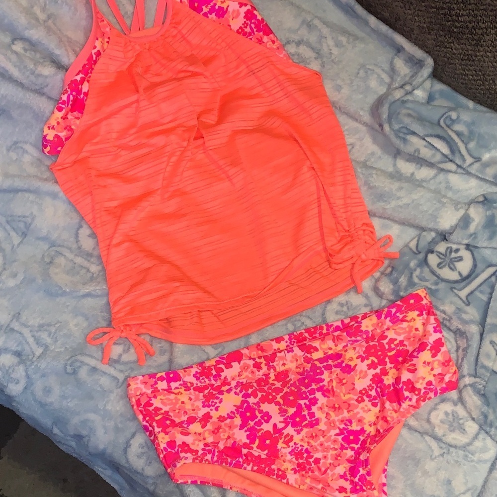 Vibrant Kids Bikini Set in Orange and Pink NWOT
